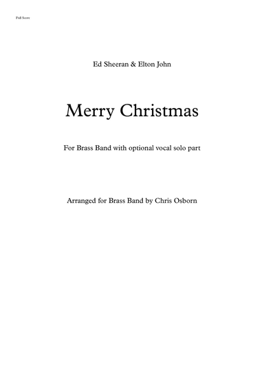 Merry Christmas (arr. Chris Osborn Music)