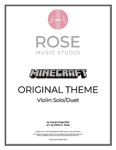 Minecraft (arr. Elisha G. Rose - Rose Music Studio)