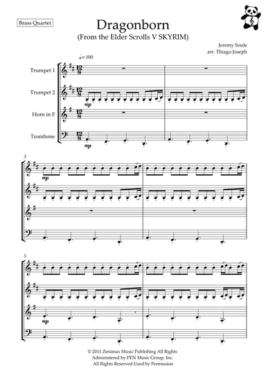Dragonborn (skyrim Theme) (arr. Thiago Joseph)
