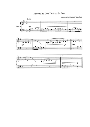 Habboo Ba Don Tarakoo Ba Don (arr. Liudmila Wakefield)