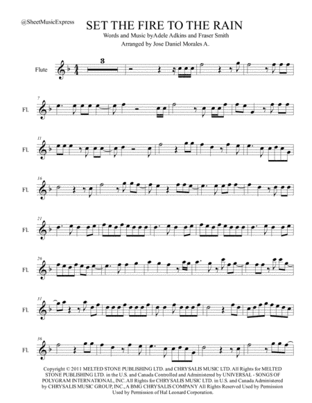 Set Fire To The Rain (arr. Jose Daniel Morales A.)