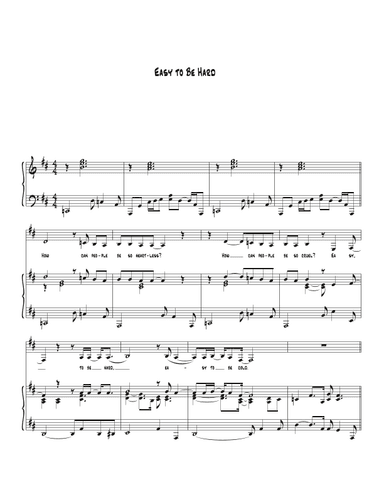 Easy To Be Hard (arr. Biegler)