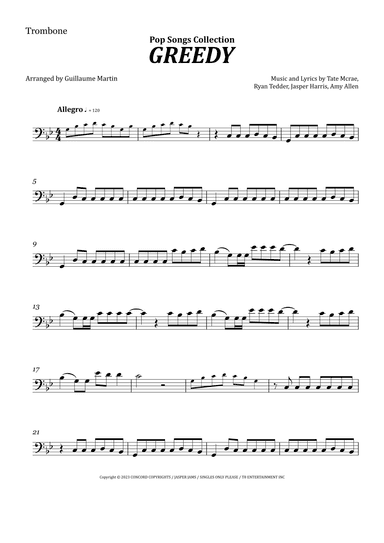 Greedy (arr. Guillaume Martin)