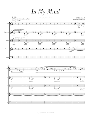 In My Mind (arr. Katherine Bodor)