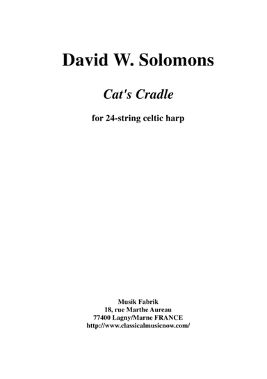 David Warin Solomons:  Cat's Cradle for 24-string celtic harp