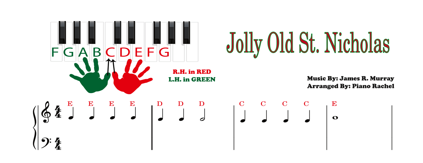 Jolly Old St. Nicholas (Pre Staff) (arr. Piano Rachel)
