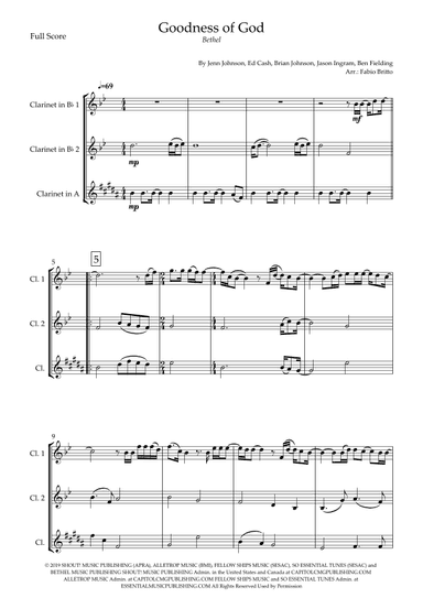 Goodness Of God (arr. Fabio Britto)