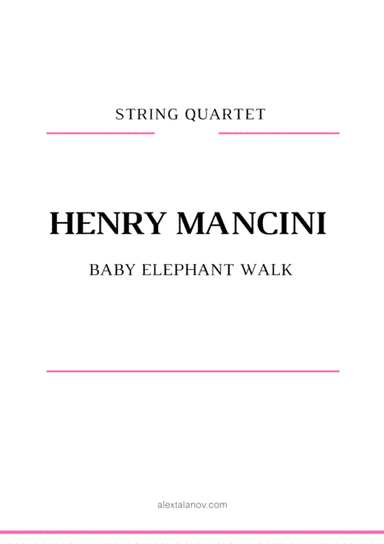 Baby Elephant Walk from the Paramount Picture HATARI! (arr. Alex Talanov)