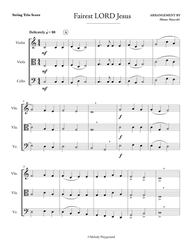 Fairest LORD Jesus (arr. Shane Stawski)