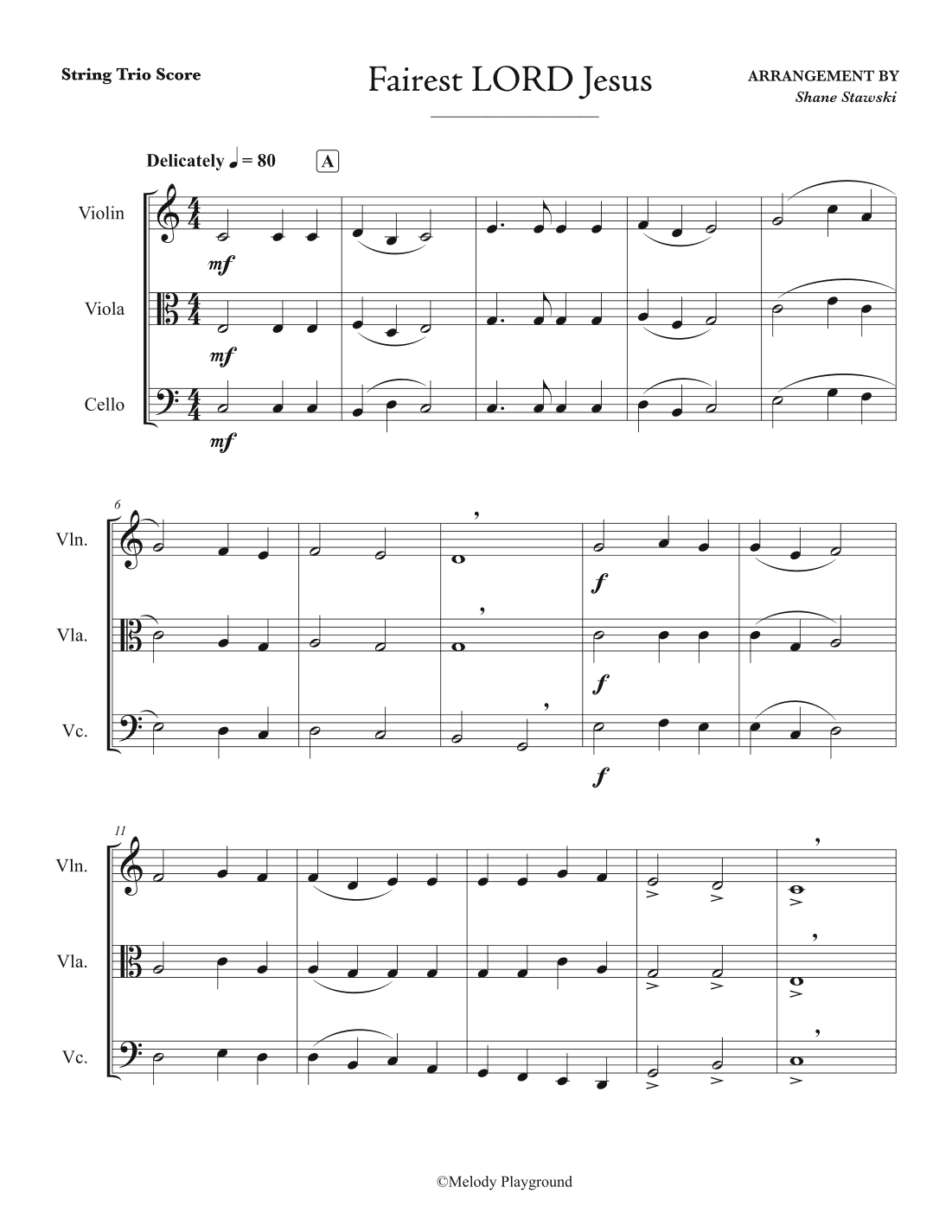 Fairest LORD Jesus (arr. Shane Stawski)