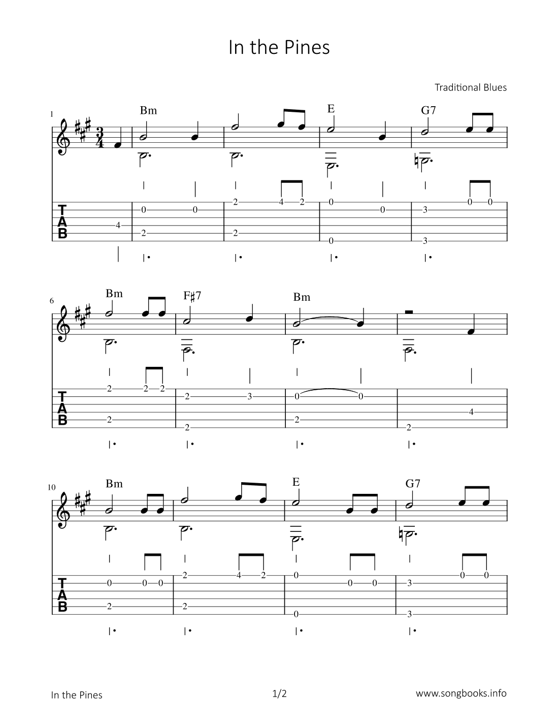 In the Pines (arr. Bettina Schipp)