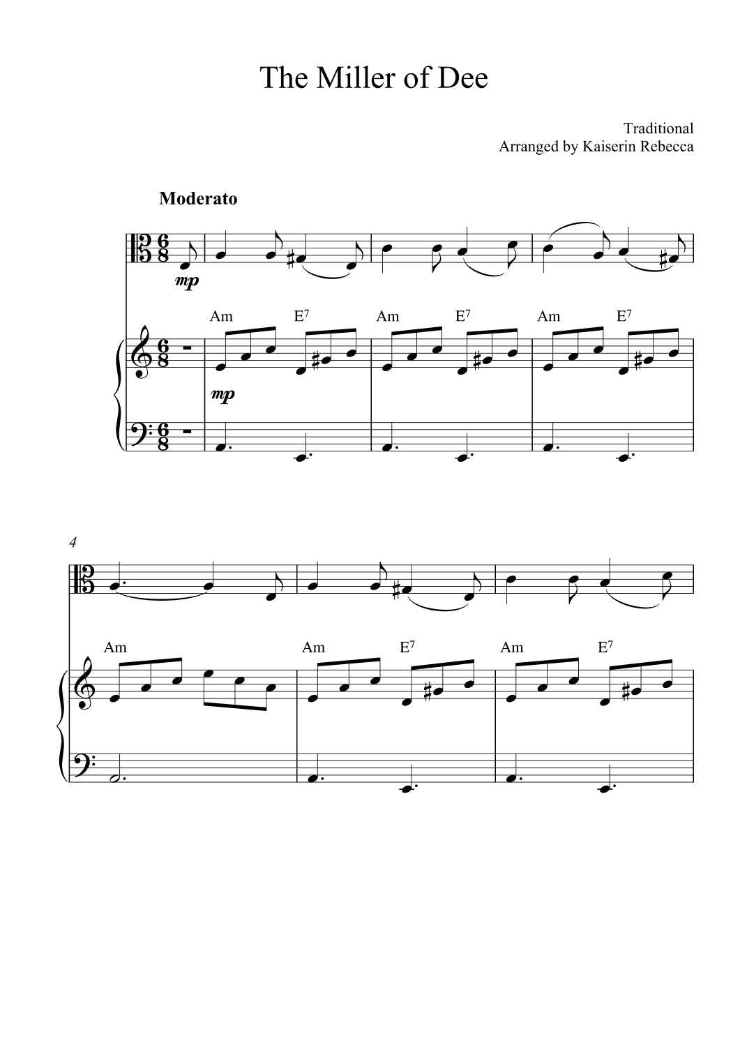 The Miller of Dee (arr. Kaiserin Rebecca)