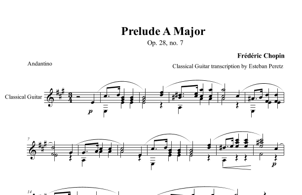 Prelude AMajor (arr. Esteban Peretz)