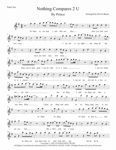 Nothing Compares 2 U (arr. Kevin Busse)