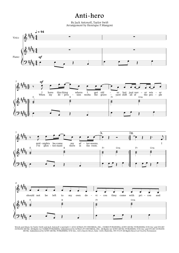Anti-hero (arr. Henrique F Mangoni)
