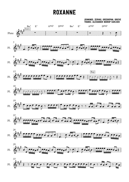 Roxanne (arr. Alexander Bosrup Karlsen)