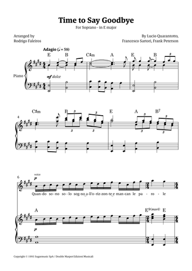 Time To Say Goodbye (arr. Rodrigo Faleiros)