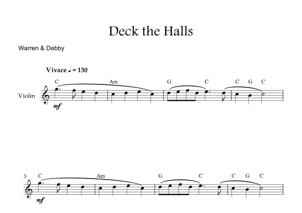 Deck the Halls (arr. Warren & Debby)