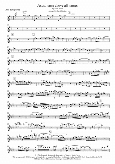 Jesus, Name Above All Names (arr. David Kocijan)