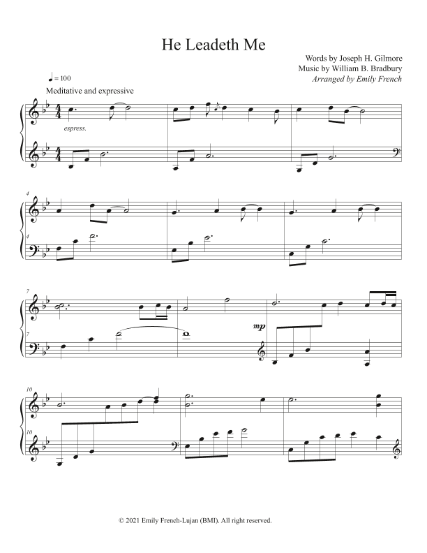 He Leadeth Me (arr. Emily French)