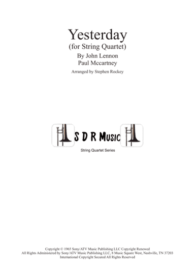 Yesterday (arr. Stephen Rockey)