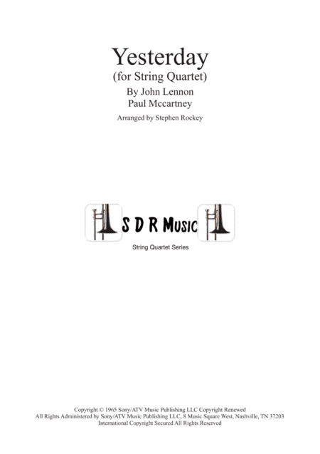 Yesterday (arr. Stephen Rockey)