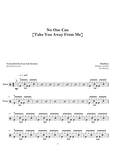 No One Can Take You Away From Me (arr. Evan Aria Serenity)