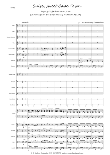 Suite, Sweet Cape Town - 5 Nederlandslied Myn geliefte kom van Java