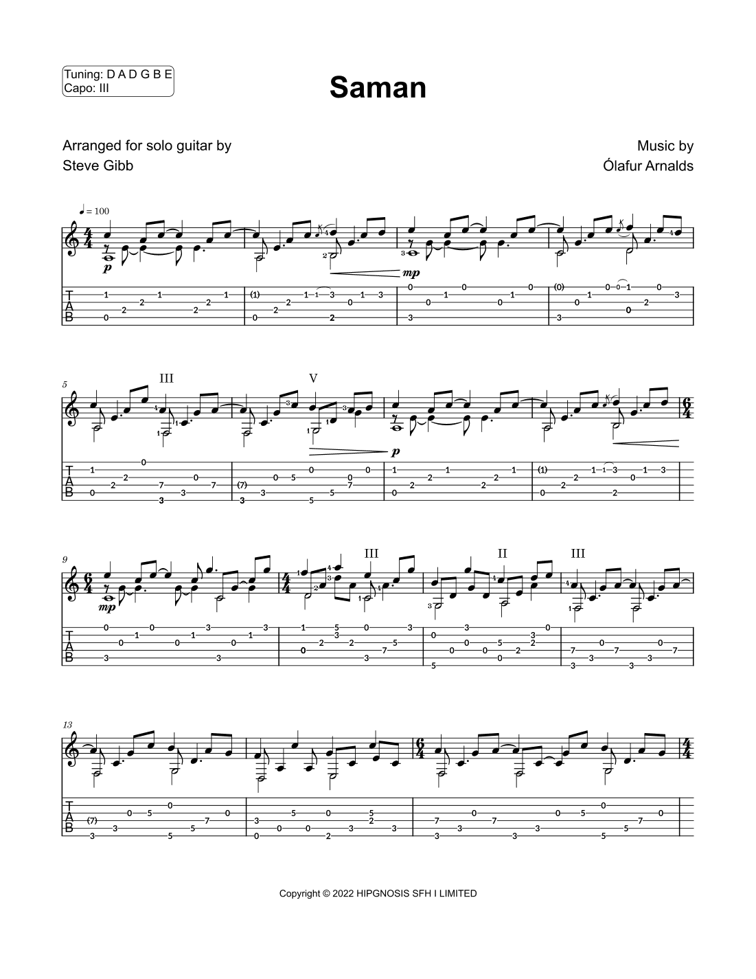 Saman (arr. Steve Gibb)