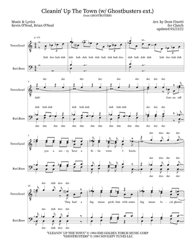 Cleanin' Up The Town (arr. Dom Finetti)