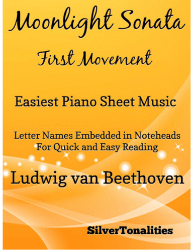 Moonlight Sonata First Movement Easy Violin Sheet Music (arr. SilverTonalities)