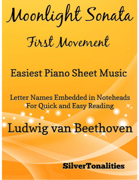 Moonlight Sonata First Movement Easy Violin Sheet Music (arr. SilverTonalities)