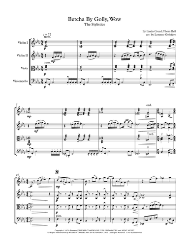 Betcha By Golly Wow (arr. Lorento Golofeev)