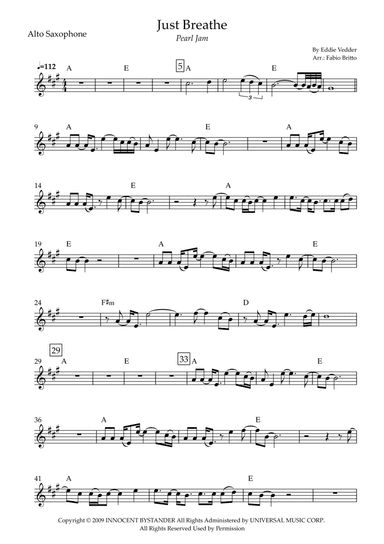 Just Breathe (arr. Fabio Britto)