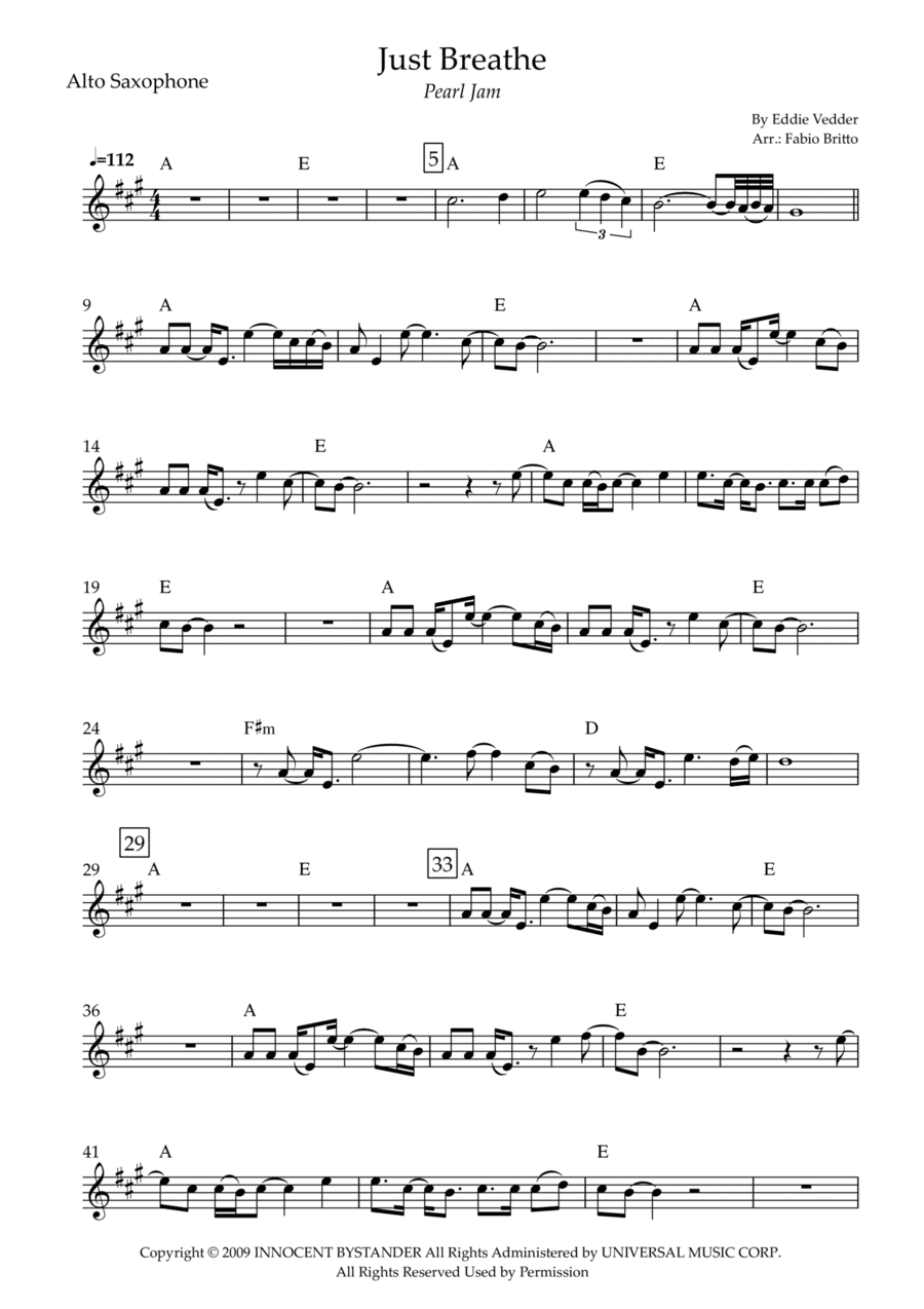 Just Breathe (arr. Fabio Britto)