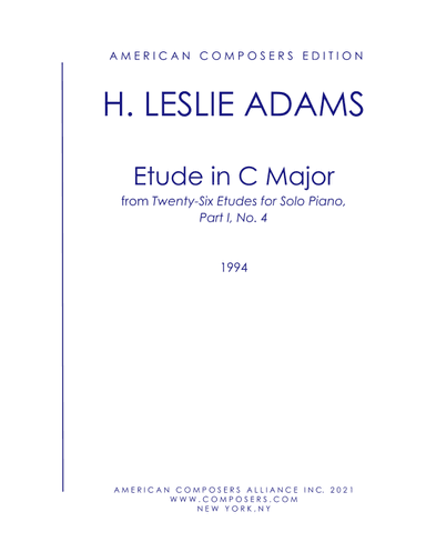 [Adams] Etude in C Major (Part I, No. 4)
