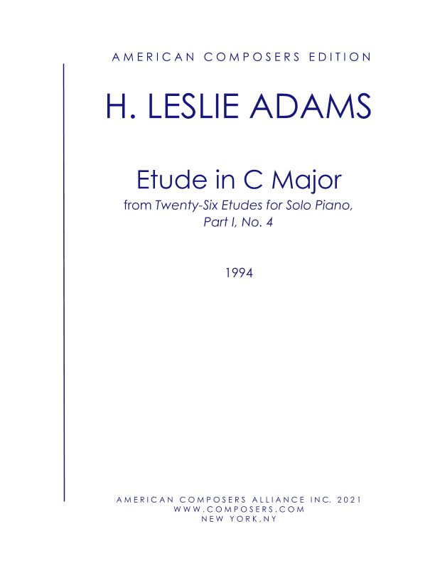 [Adams] Etude in C Major (Part I, No. 4)