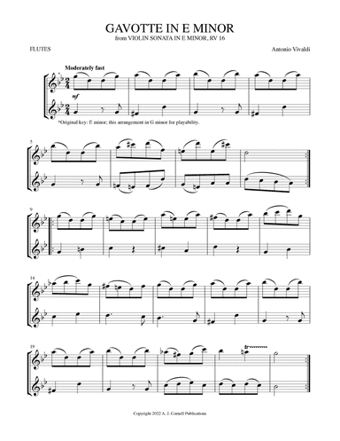 Gavotte in E Minor (from Violin Sonata in E Minor) (arr. Mark Phillips)