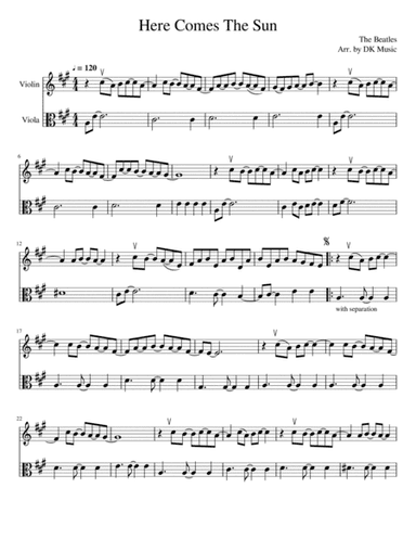Here Comes The Sun (arr. DK Music)