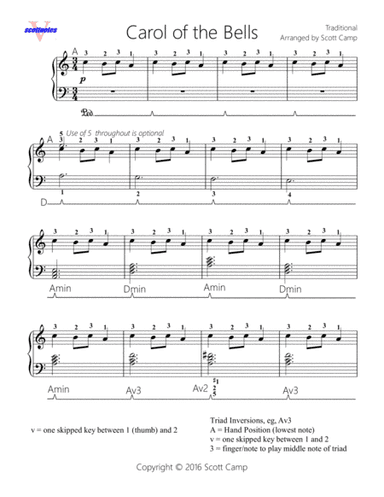 Carol of the Bells (3rd Year Piano Students) (arr. Scott Camp)
