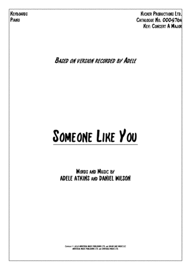 Someone Like You (arr. Mike West)