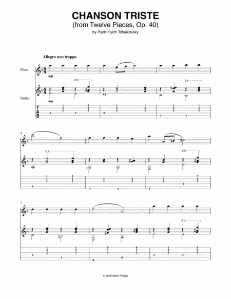Chanson Triste (arr. Mark Phillips)