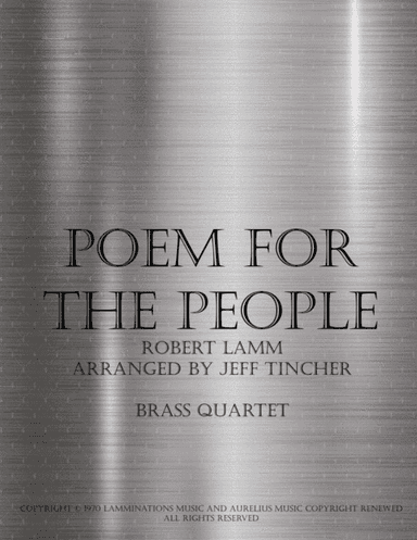 Poem For The People (arr. Jeff Tincher)