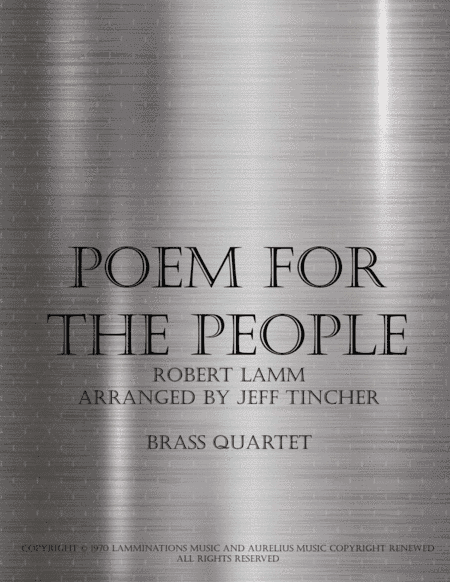 Poem For The People (arr. Jeff Tincher)