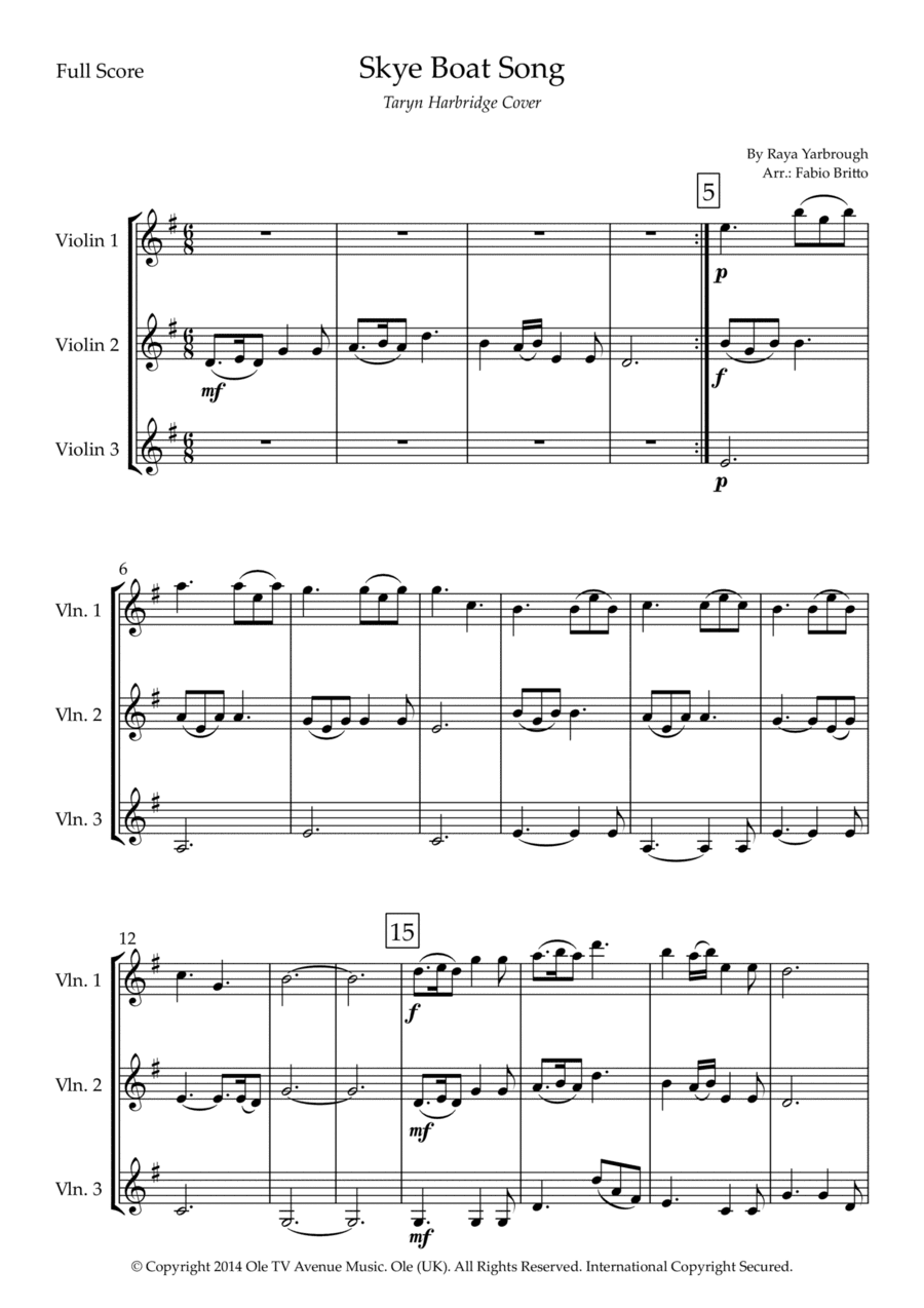 Skye Boat Song (arr. Fabio Britto)