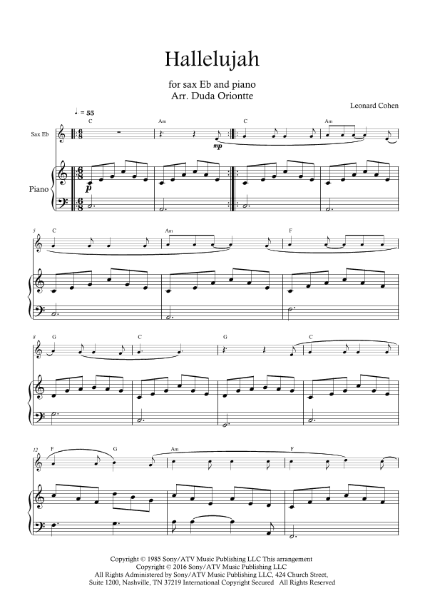 Hallelujah (arr. Duda Oriontte)