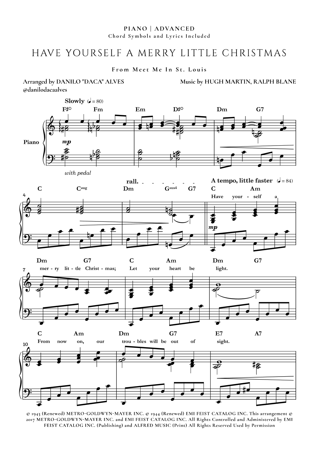 Have Yourself A Merry Little Christmas (arr. Danilo "Daca" Alves)