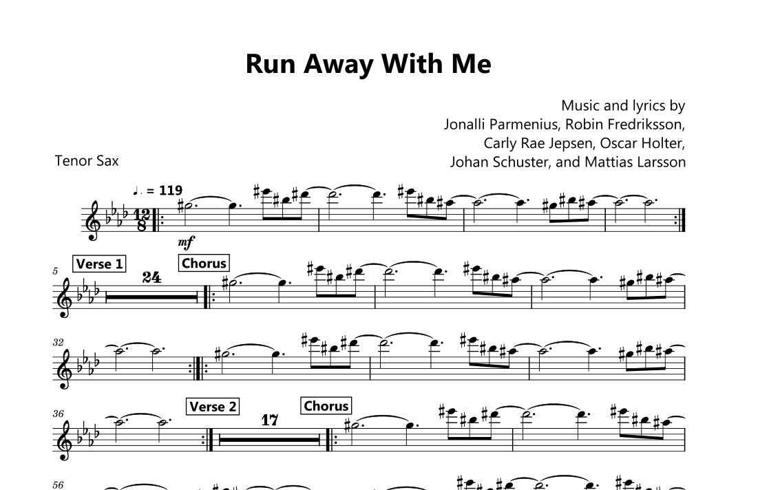Run Away With Me (arr. David Lartey)