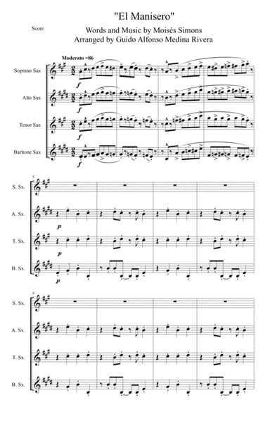 The Peanut Vendor (el Manisero) (arr. Guido Alfonso Medina Rivera)