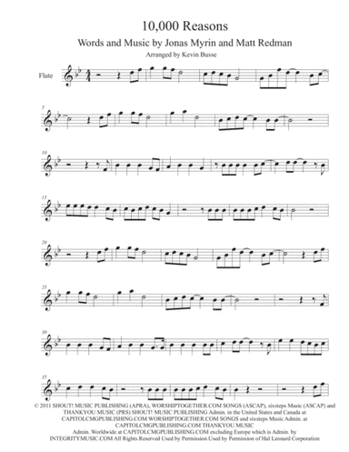 10,000 Reasons (Bless The Lord) (arr. Kevin Busse)